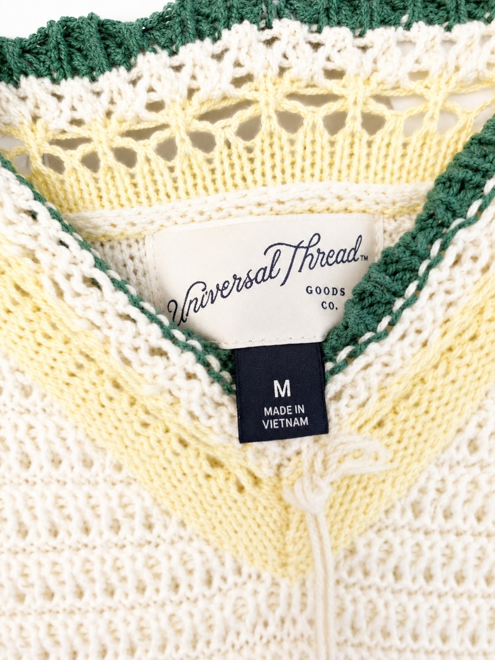 Universal Thread Cream Sweater Crochet Tank Midi Dress - Picture 6 of 6